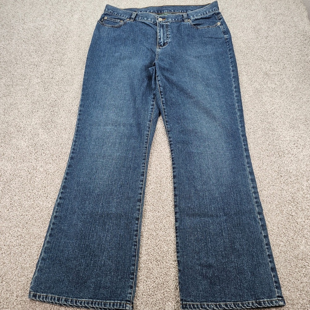 Lauren Jeans Co Ralph Lauren Womens Blue Denim Bootcut Jeans‎ Size 14